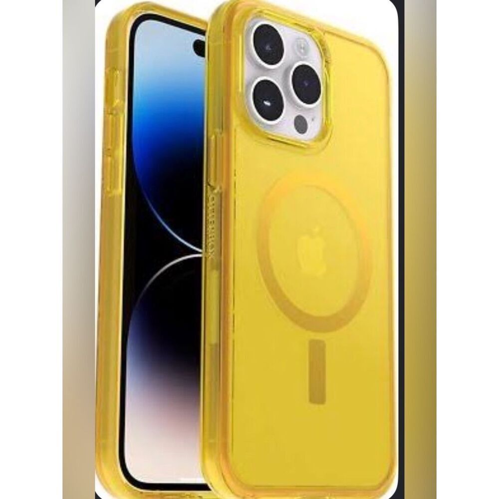OtterBox Symmetry + Case with MagSafe for iPhone 14 Pro (ONLY) Sun Day Yellow